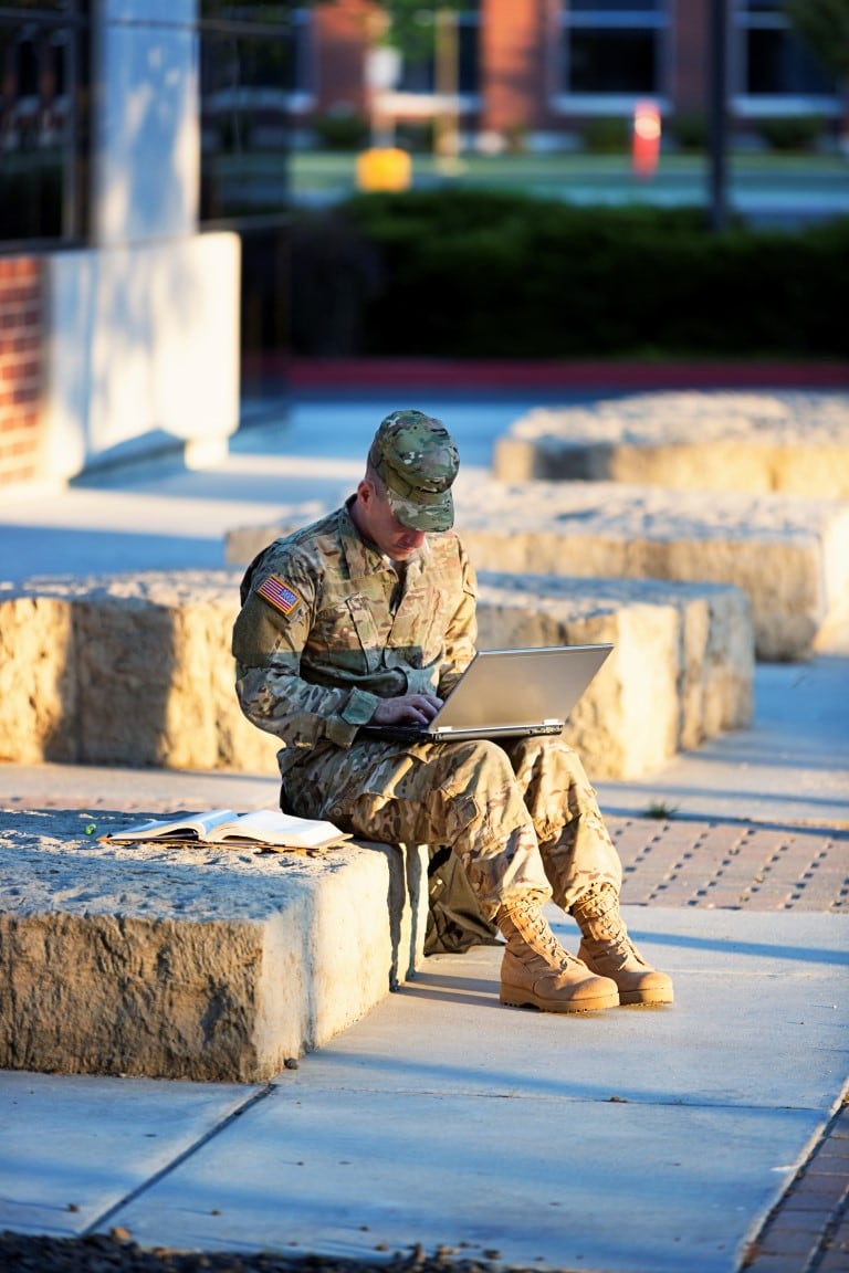 American Soldier at campus Medium