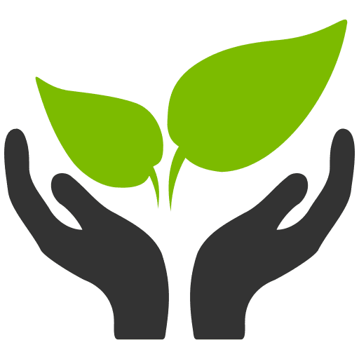 Hands with Leaves Icon