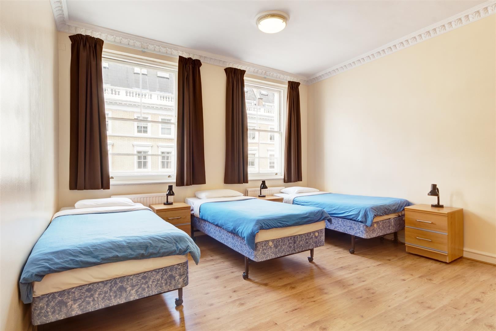 Triple bedroom at Manson Place, an FIE London student residence